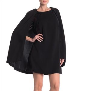 14th Place Black Cape Dress